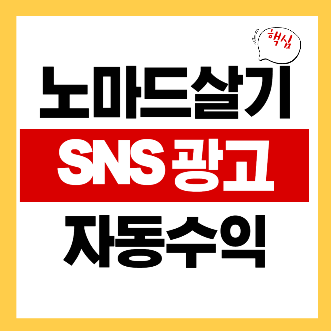 노마드 살기 SNS 광고 전문가로 자동 수익 만드는 법