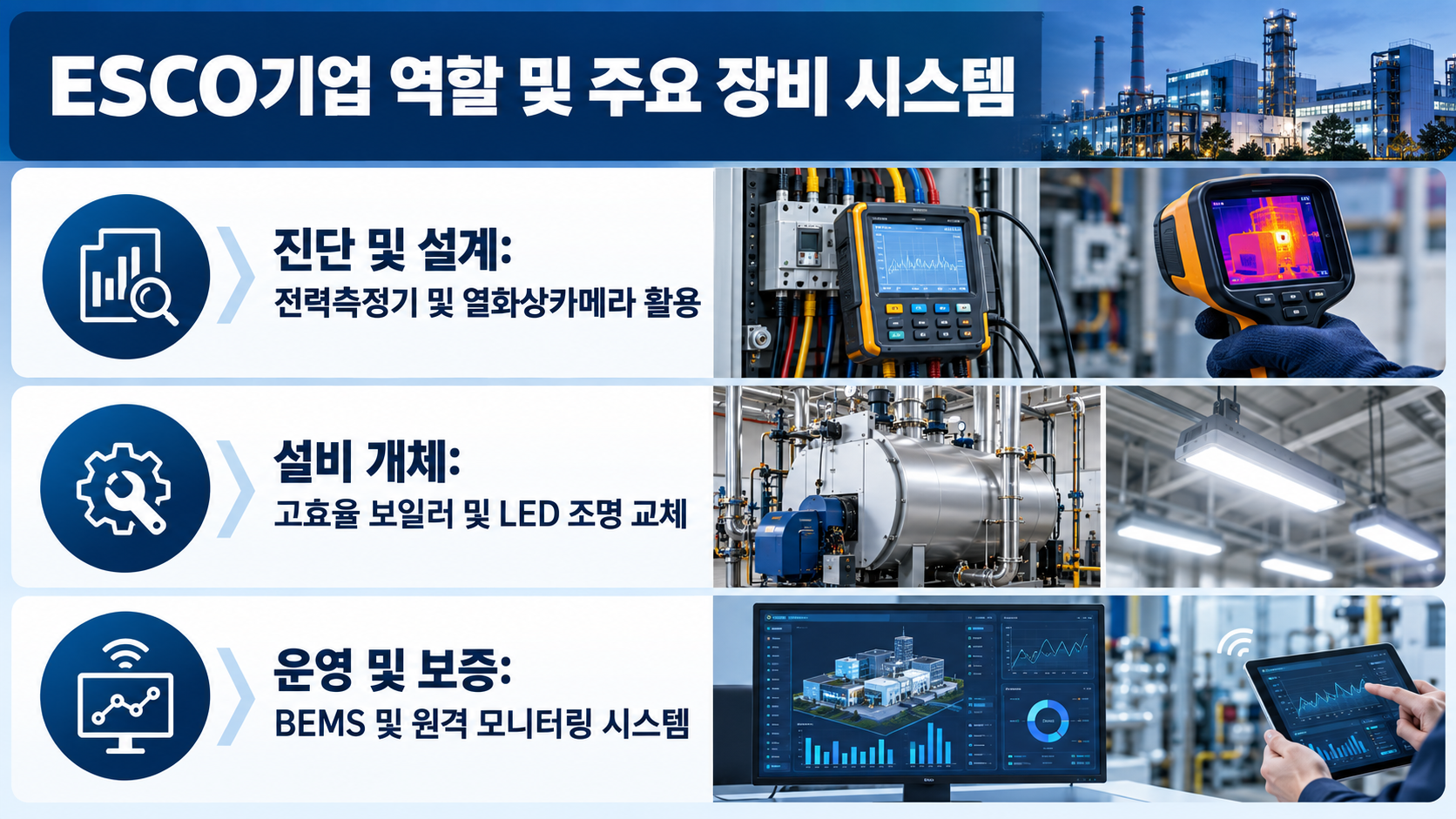 ESCO기업 역할및 주요장비 시스템