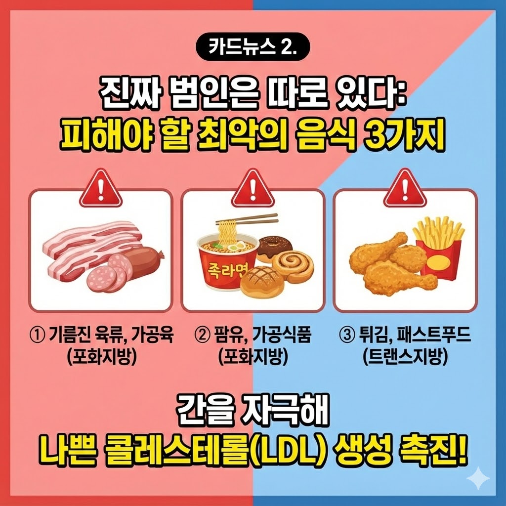 콜레스테롤 높은 음식
