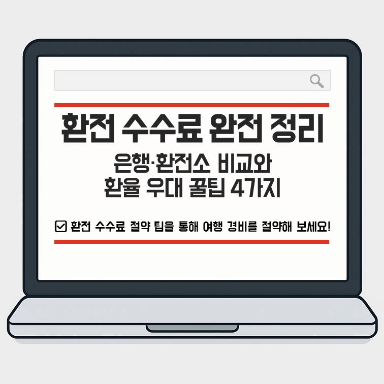 환전 수수료 비교, 은행과 환전소 환율 우대 꿀팁 4가지 안내 이미지