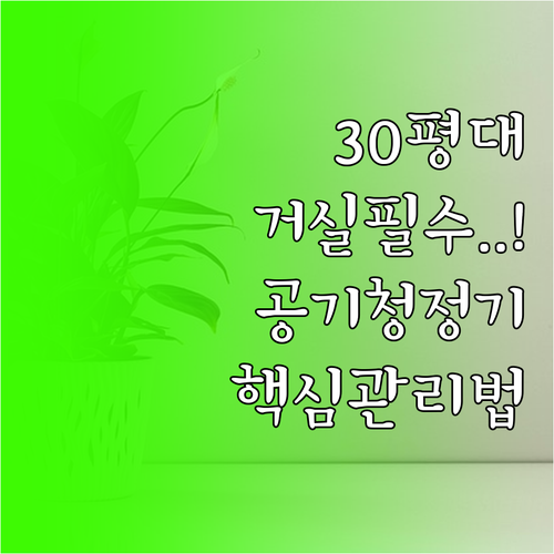 30평대 아파트 거실 공기청정기 권장..
