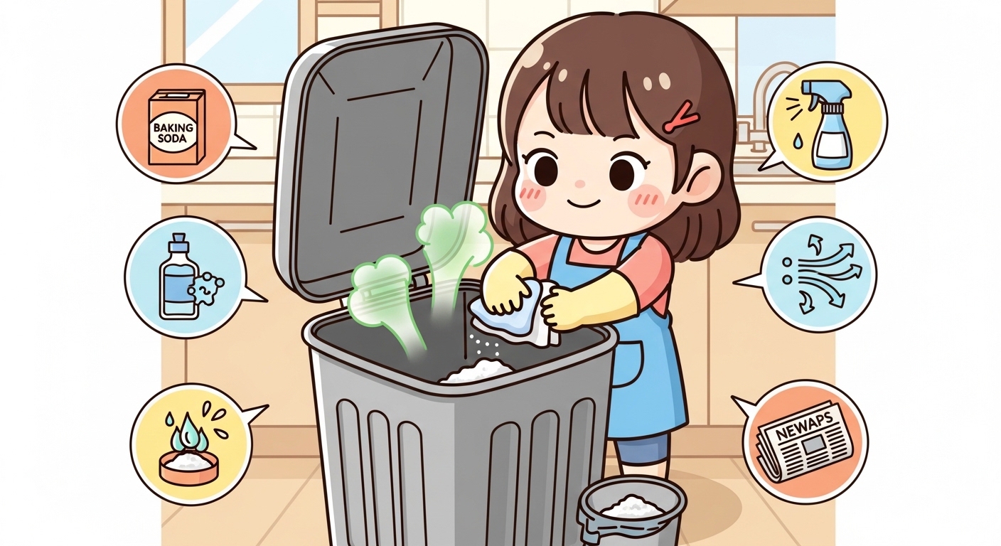 쓰레기통 냄새 제거법, 발생 이유, 관리방법