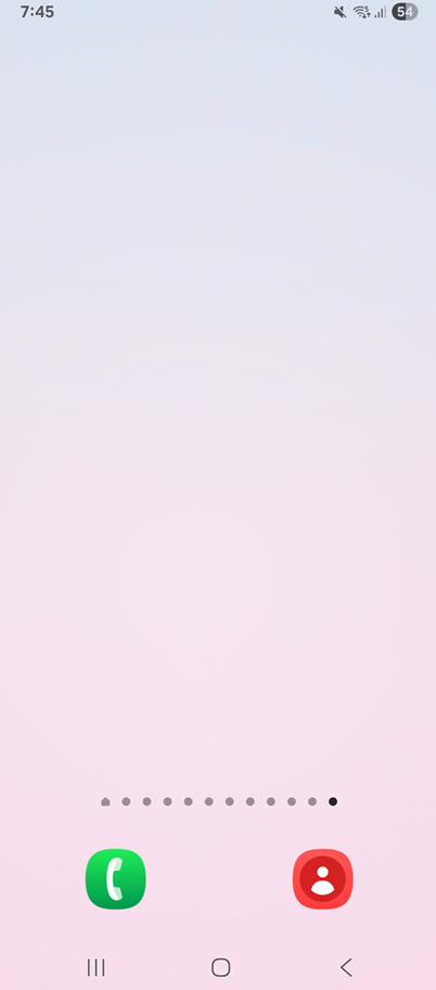 방법 1: 홈 화면에서 상단바 내리기