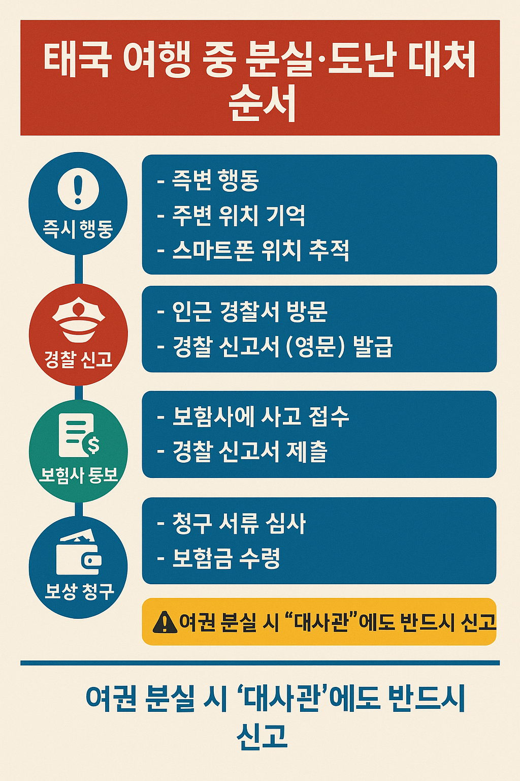 태국 여행중 분실 및 도난 대처법
