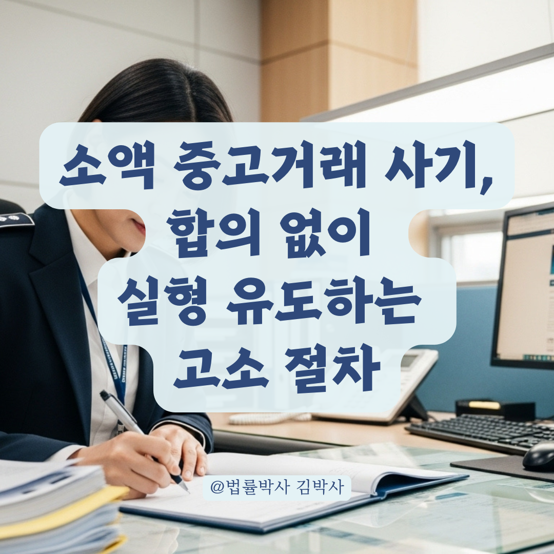 소액 중고거래 사기, 합의 없이도 실형 유도하는 고소 절차 총정리.