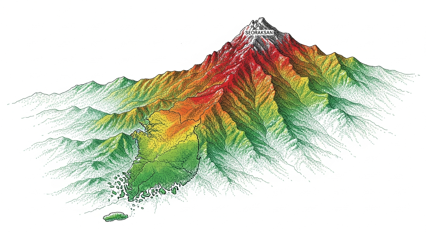 설악산 첫 단풍과 남하 예측 지도