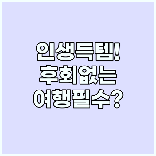 해외여행 기념품 이제 후회 없이 산다..