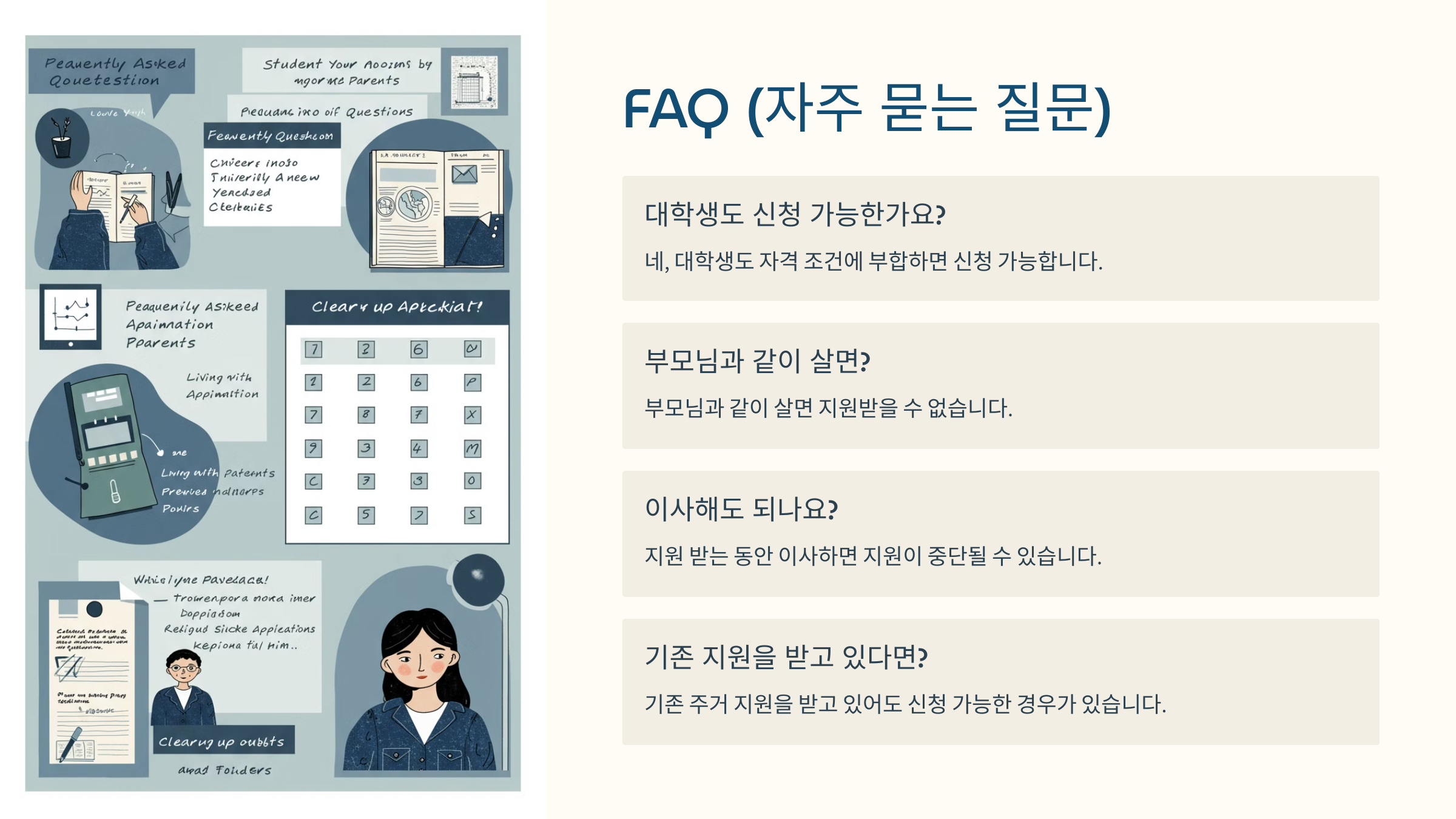 부모님과 함께 살아도 신청할 수 있나요?