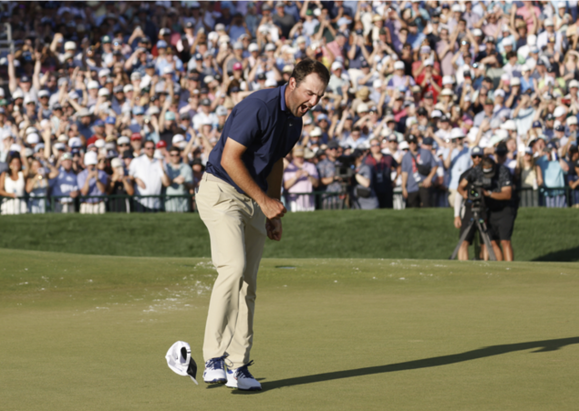 PGA챔피언십 4라운드 우승을 확정지은 셰플러