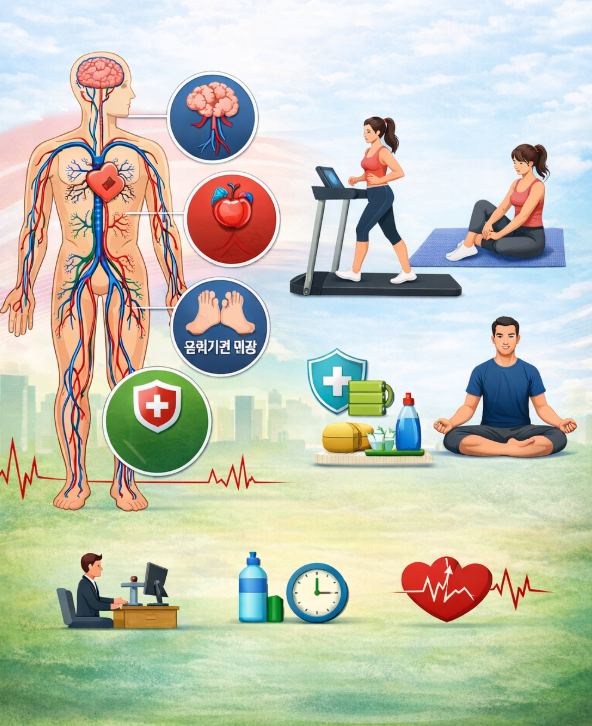 혈액순환 개선 운동법 관련 사진