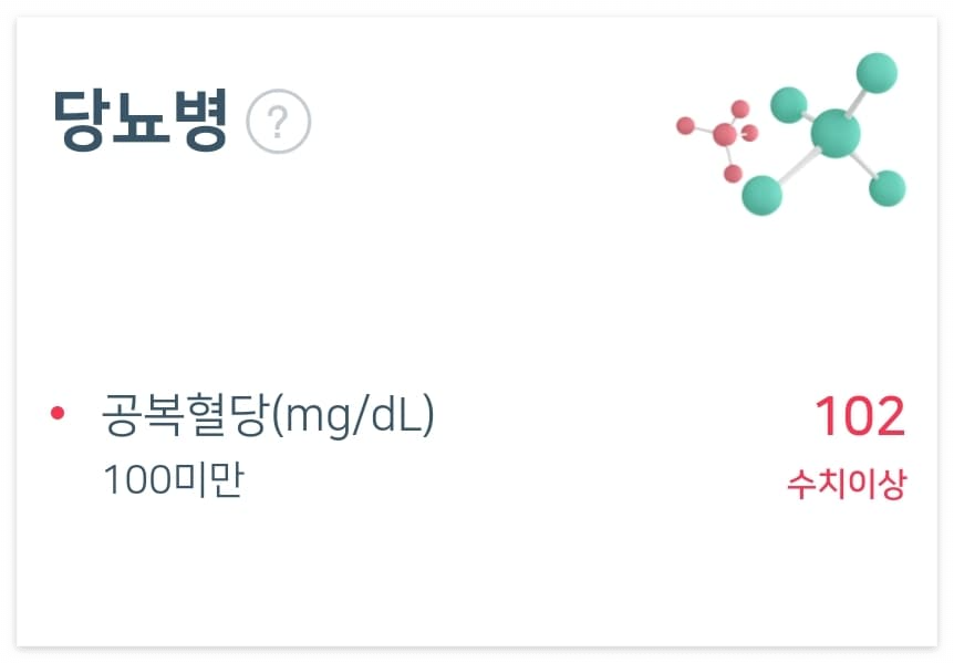 공복혈당 수치 이상