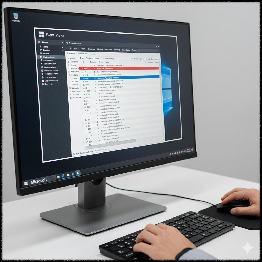 Windows 11 이벤트 뷰어에서 시스템 서비스 오류 로그를 확인하는 모습