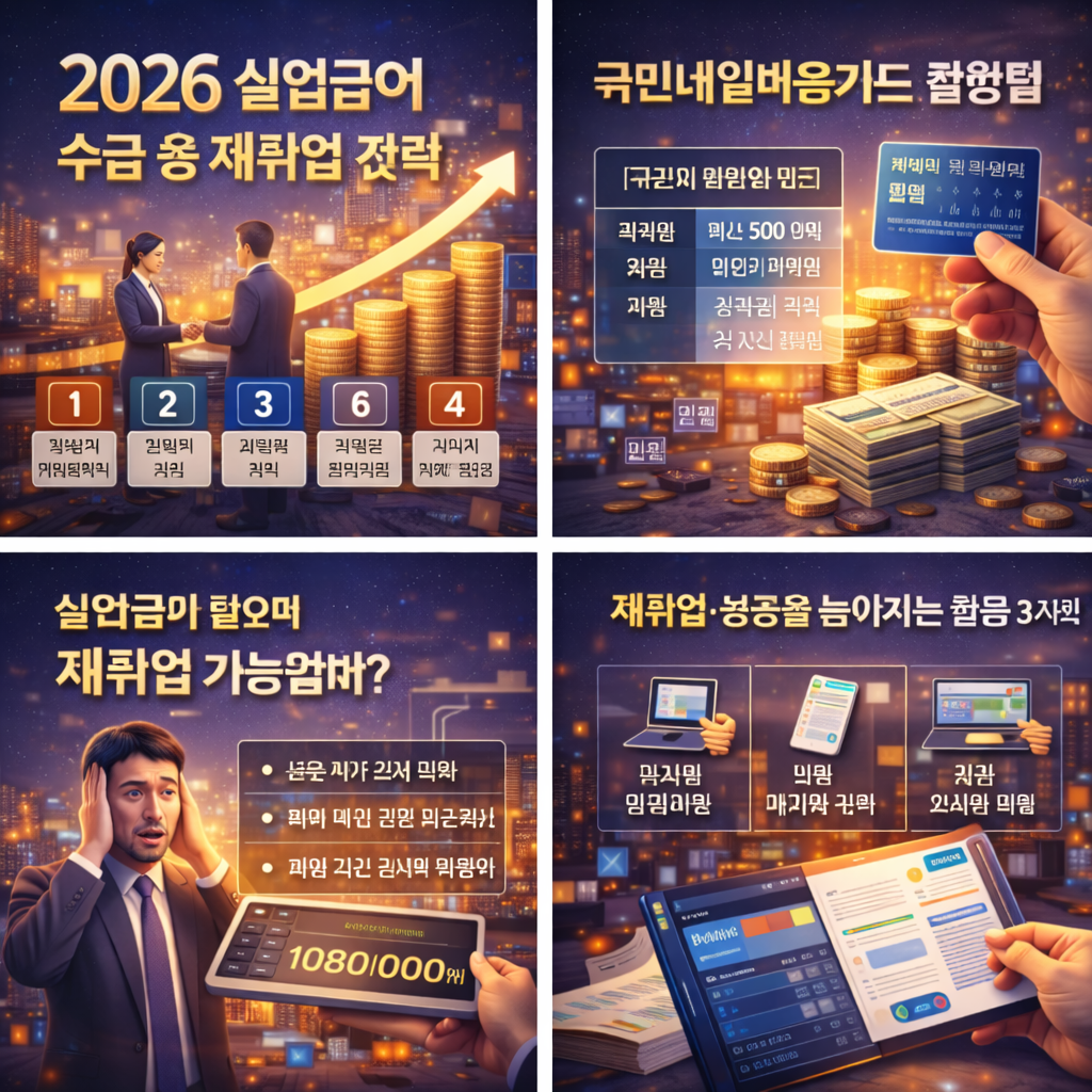 2026 실업급여 수급 중 재취업 전략|지금 준비하면 결과가 달라집니다