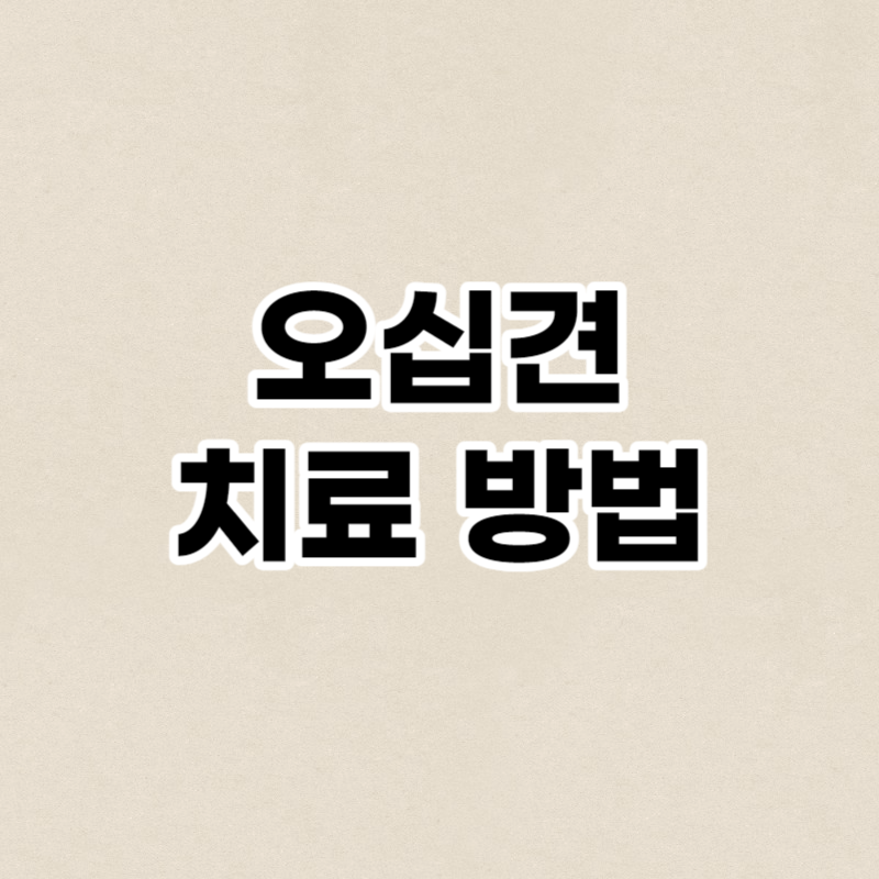 오십견 치료방법