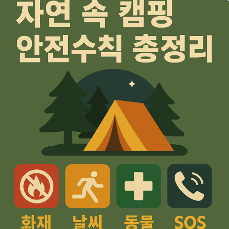 자연 속 캠핑 안전수칙, 생명을 지키는 20가지 야영 실전 가이드 (이미지 챗지피티)