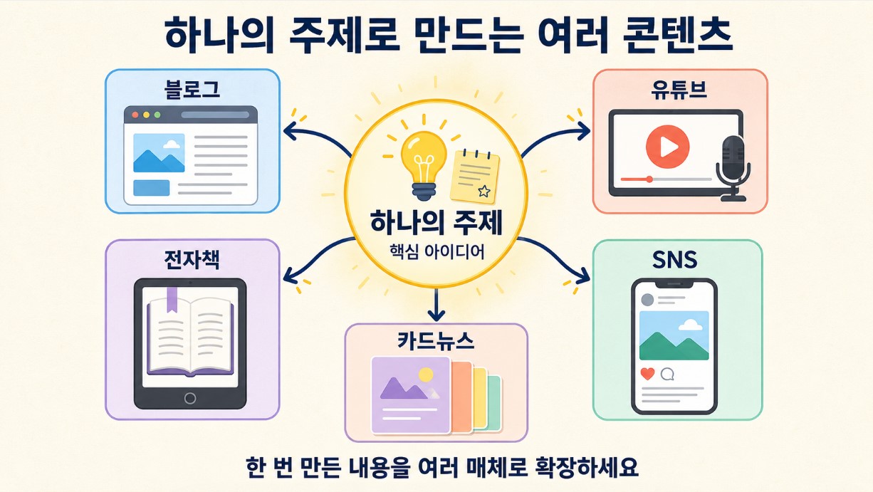 하나의 주제, 다섯 가지 콘텐츠