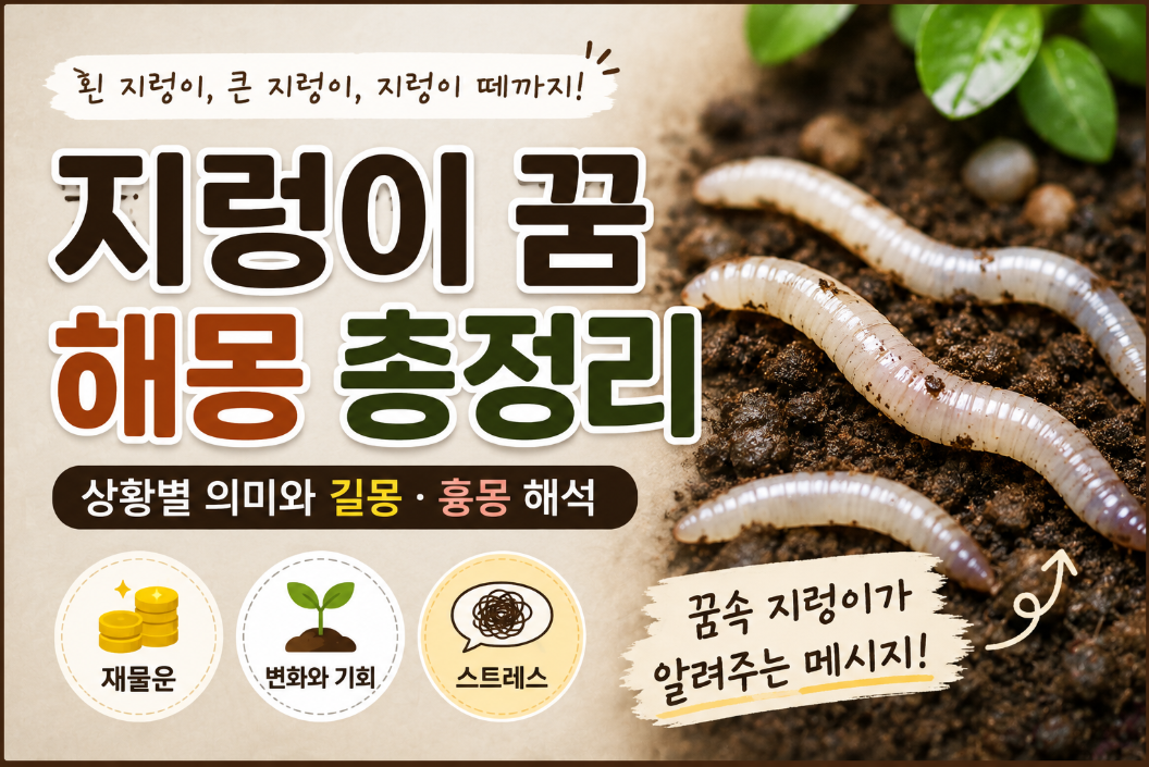 지렁이 꿈 해몽 총정리