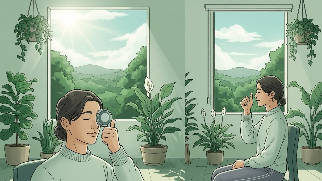 눈 침침할 때 루테인보다 효과 빠른 5분 기적 (모양체근 운동)