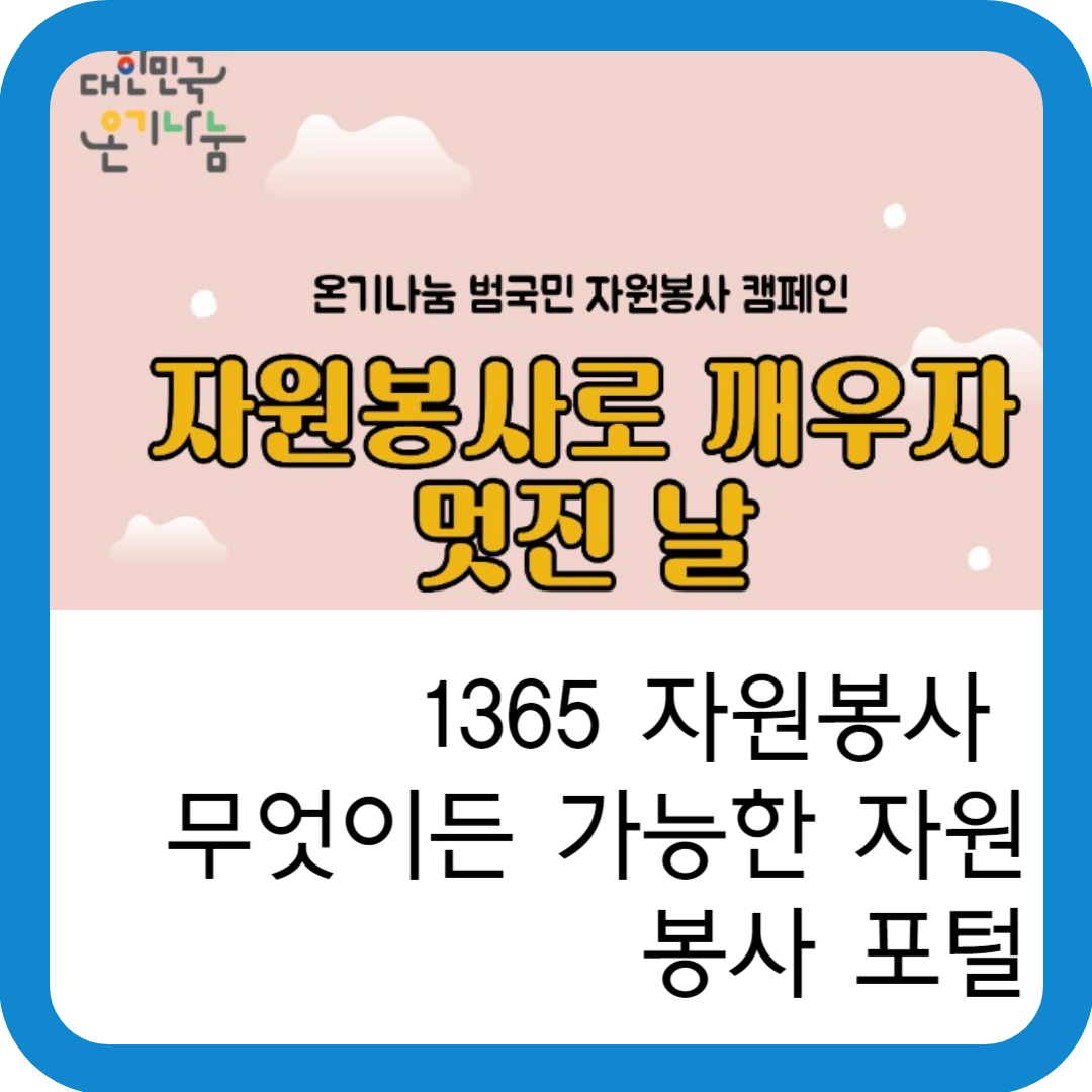 1365 자원봉사, 무엇이든 가능한 자원 봉사 포털