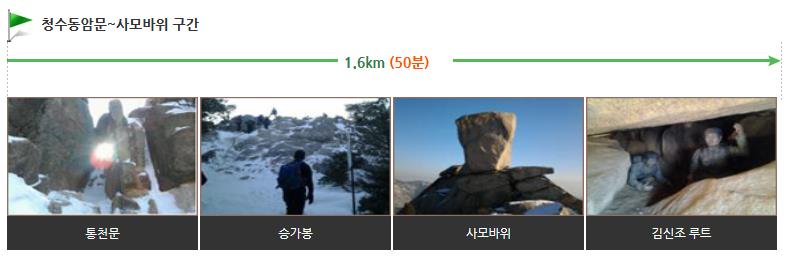 북한산 사모바위 코스