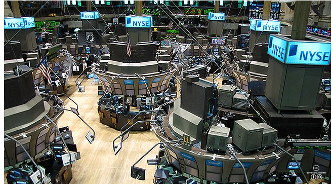 미국 증권거래소 찍은 사진