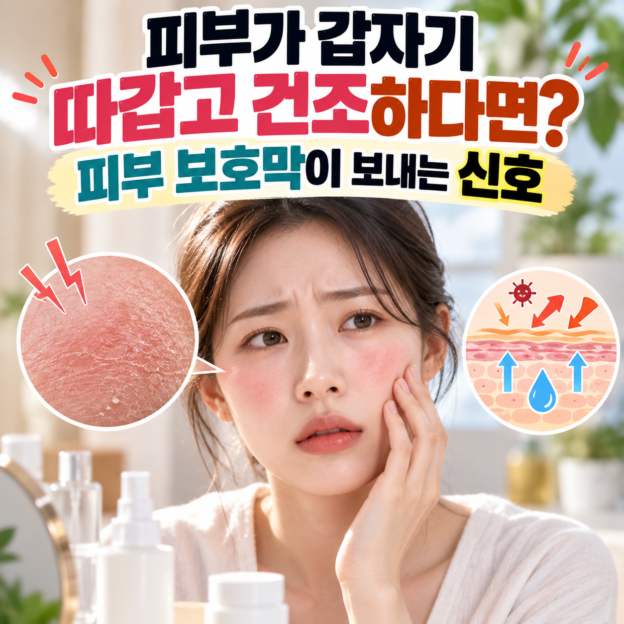 피부가 갑자기 따갑고 건조하다면