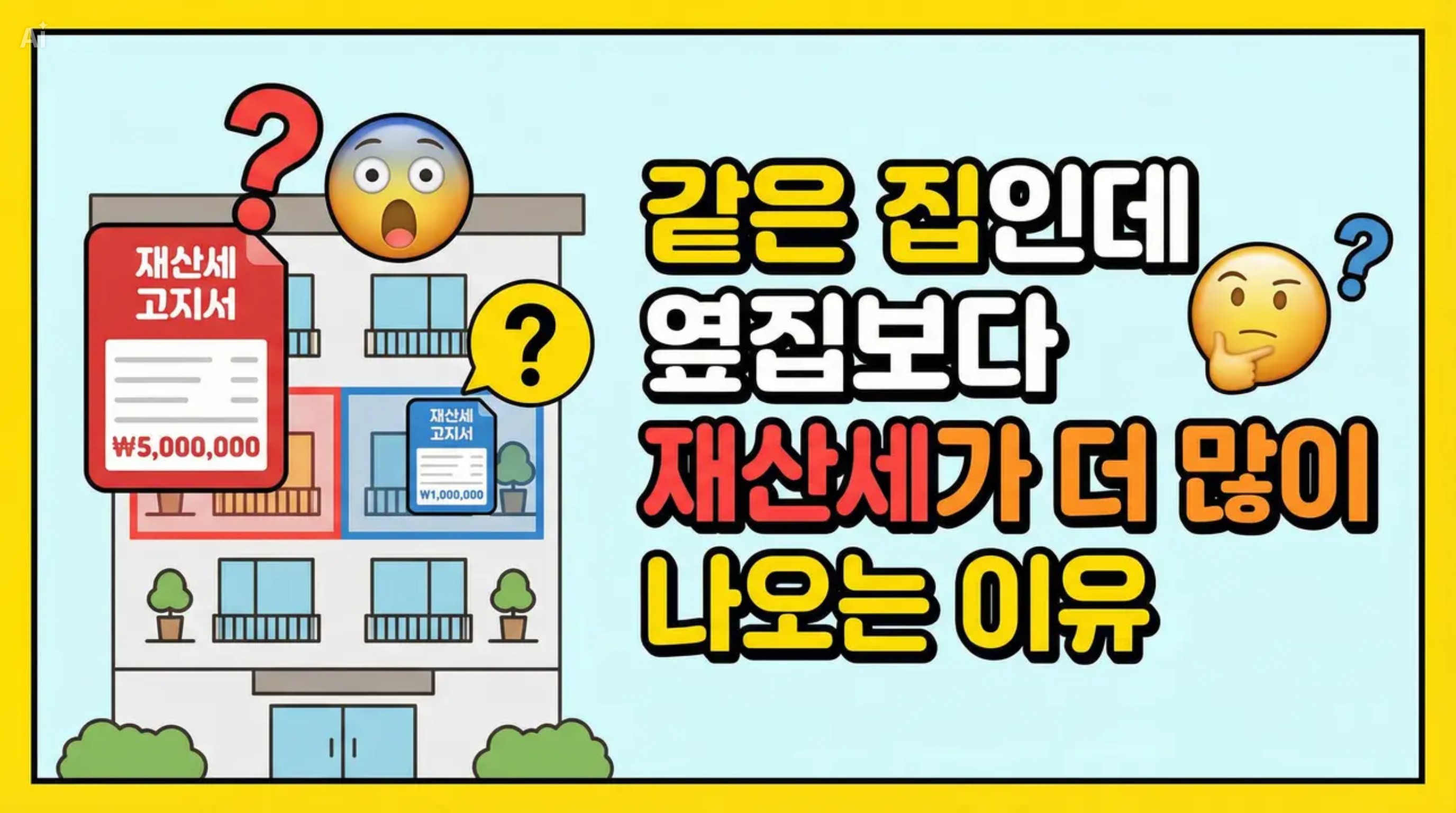 같은 집인데 옆집보다 재산세가 더 많이 나오는 이유