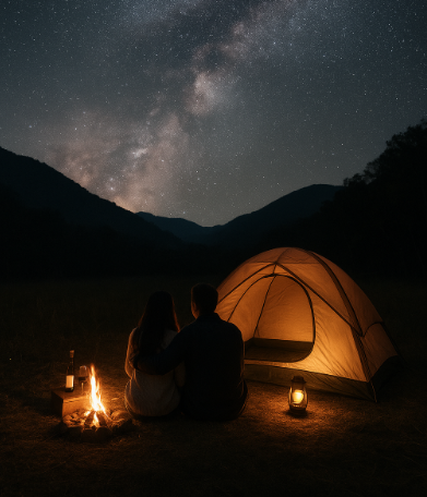 커플 캠핑 관련 사진