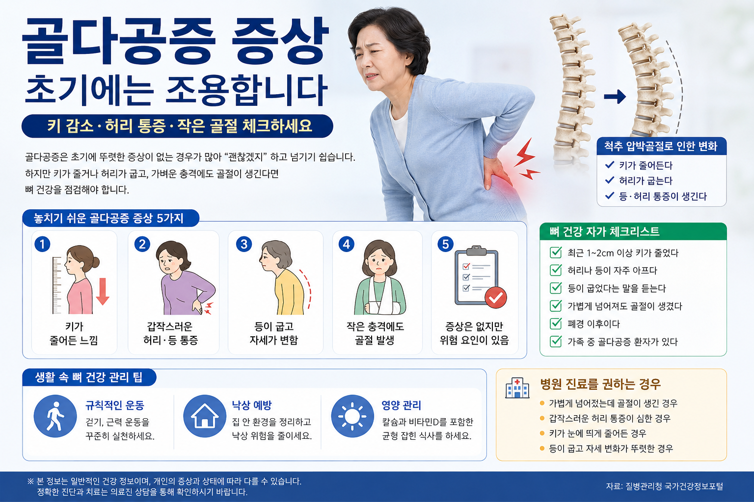 골다공증 증상