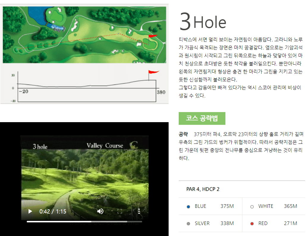 크리스탈밸리 컨트리클럽 밸리코스 3