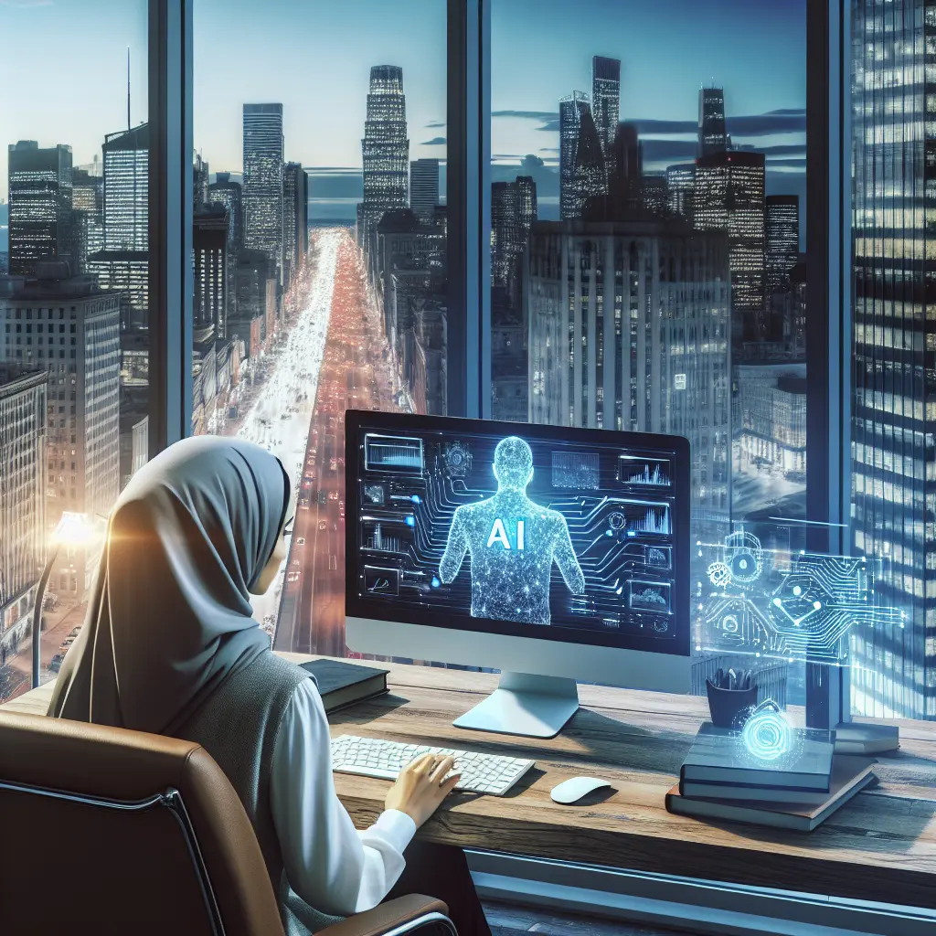 미래의 직업을 AI로 검색하는 사진