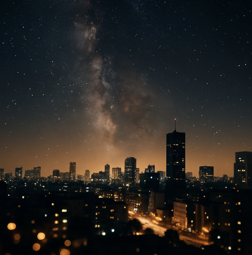 도시의 불빛을 지우는 마법