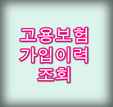 고용보험-가입이력-조회