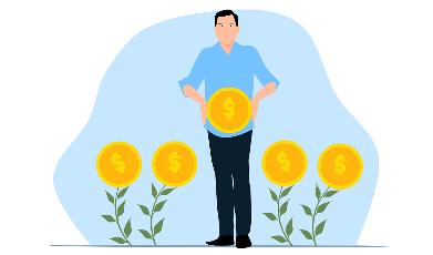 투자의 과실을 따는 모습