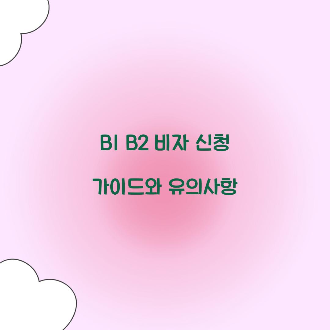 B1 B2 비자