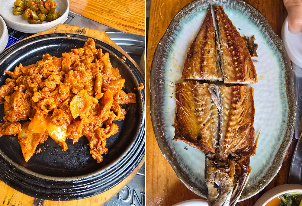 제육볶음과 고등어구이