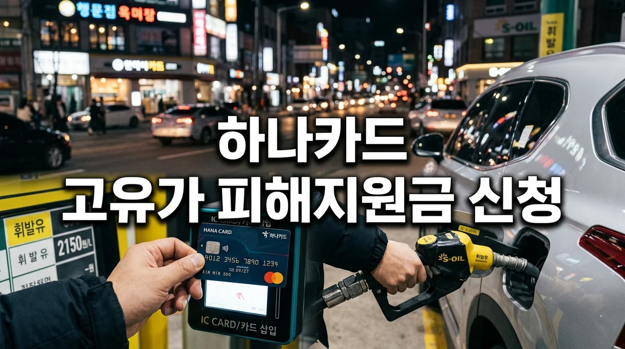 하나카드 고유가 피해지원금 신청방법 대상 및 사용처 완벽 정리