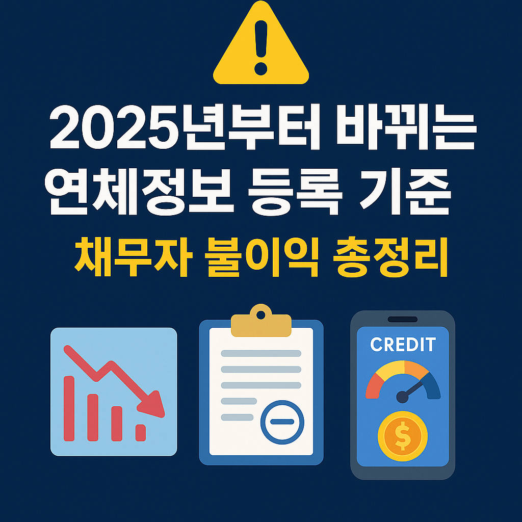 2025년부터 바뀐 한국 연체정보 등록 기준