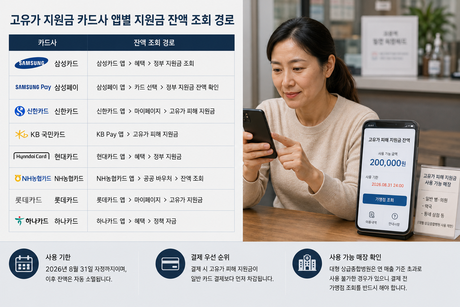 고유가 지원금 카드사 앱별 지원금 잔액 조회 경로