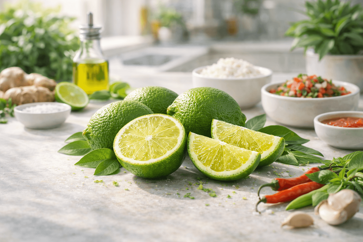 라임 활용 레시피 (모히또, 멕시코 요리, 동남아 스타일)