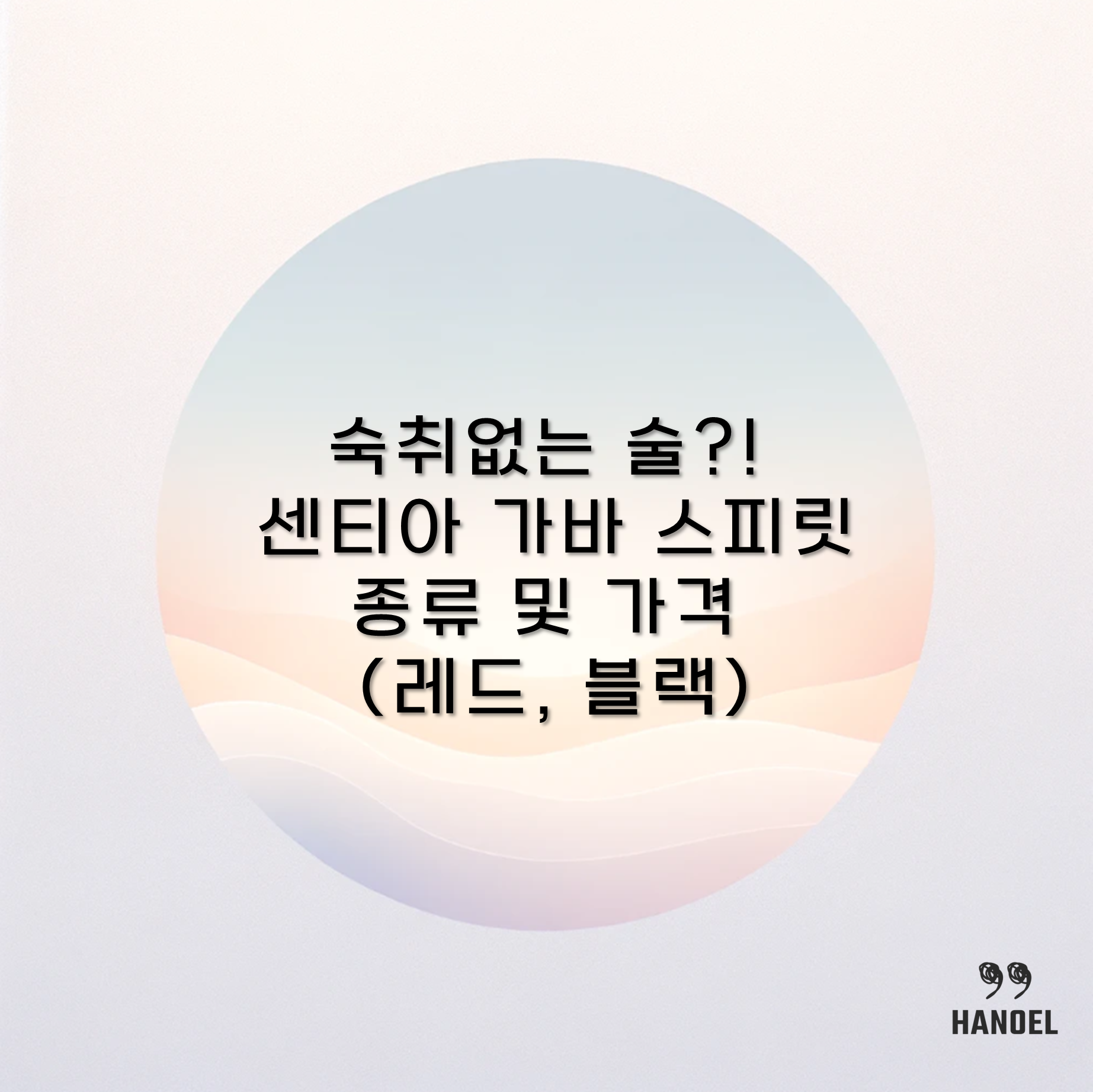 숙취없는 술?! 센티아 가바 스피릿 종류 및 가격 (레드, 블랙)