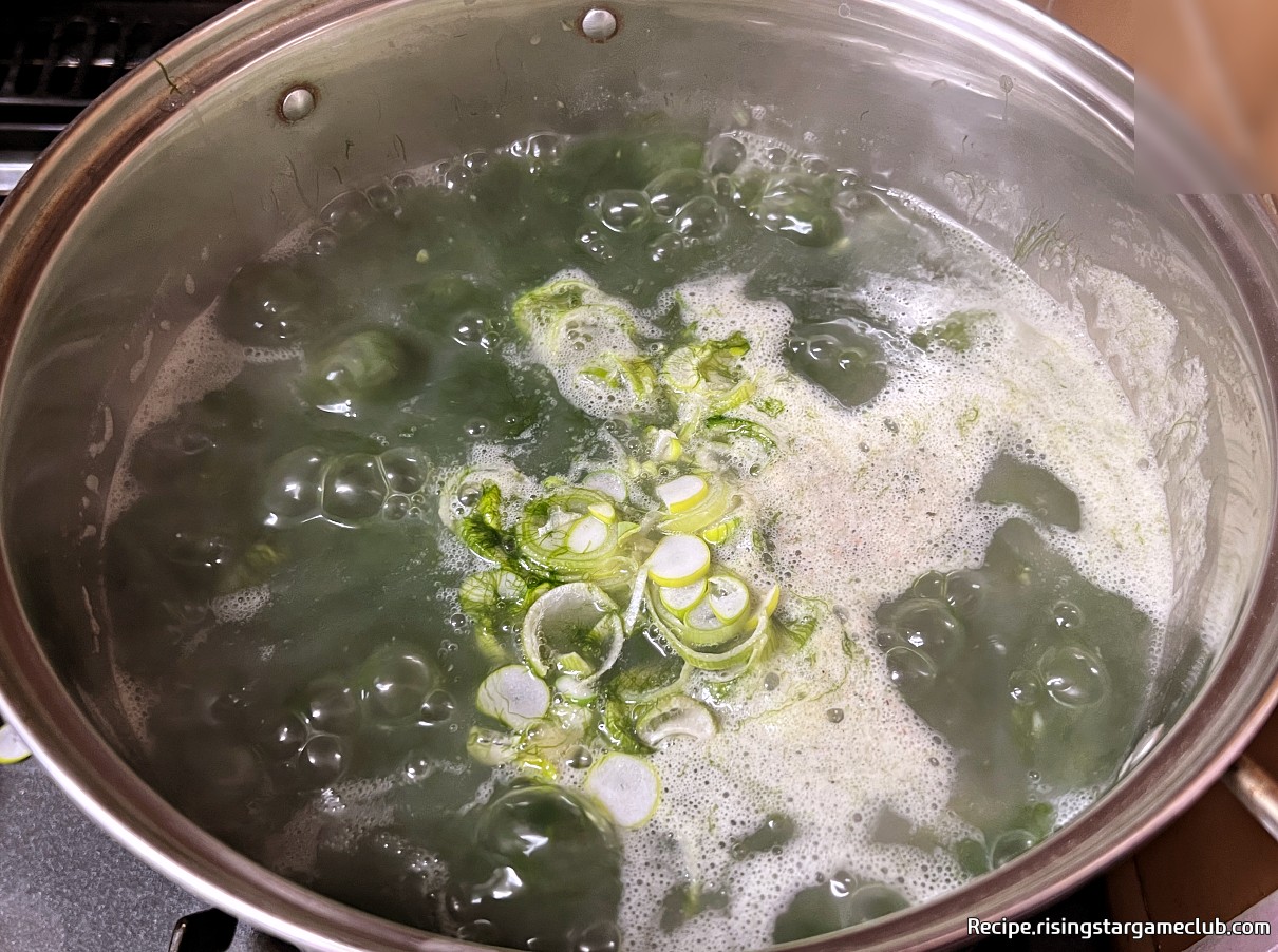 맛있는 매생이 굴 떡국 완성