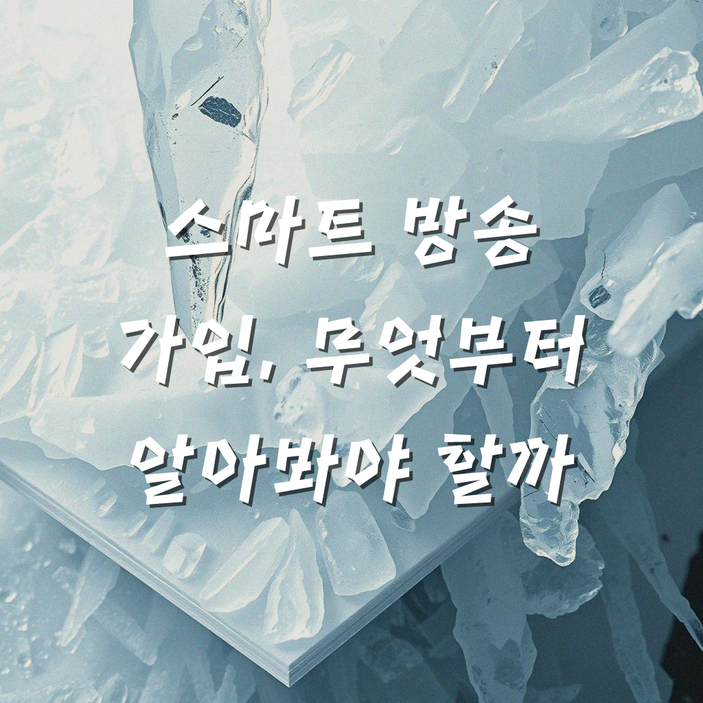 디지털 TV 스마트 방송 케이블 티비 무엇을 골라야 할까