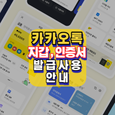 카카오톡 지갑-카카오톡 인증서-발급과 사용방법 안내
