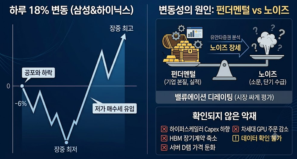 삼성전자 SK하이닉스(변동성, 펀더멘털, HBM)