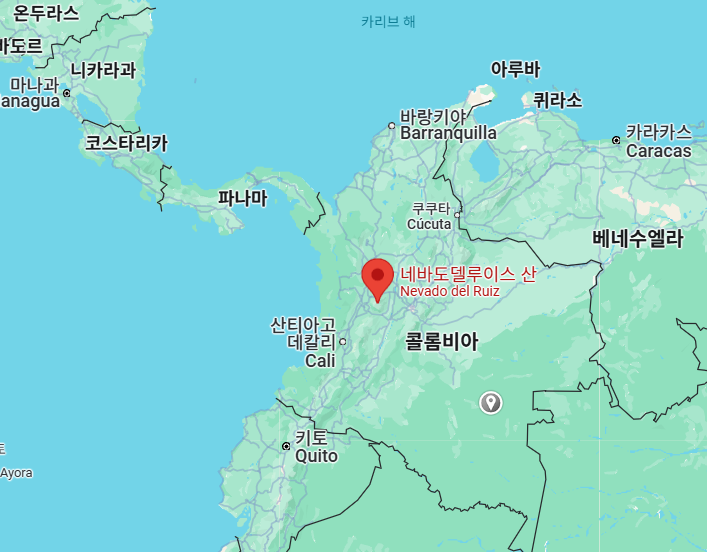 루이스 산의 위치를 알 수 있는 지도