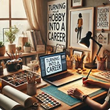 취미를 직업으로 만들어 가는 과정을 생성한 이미지