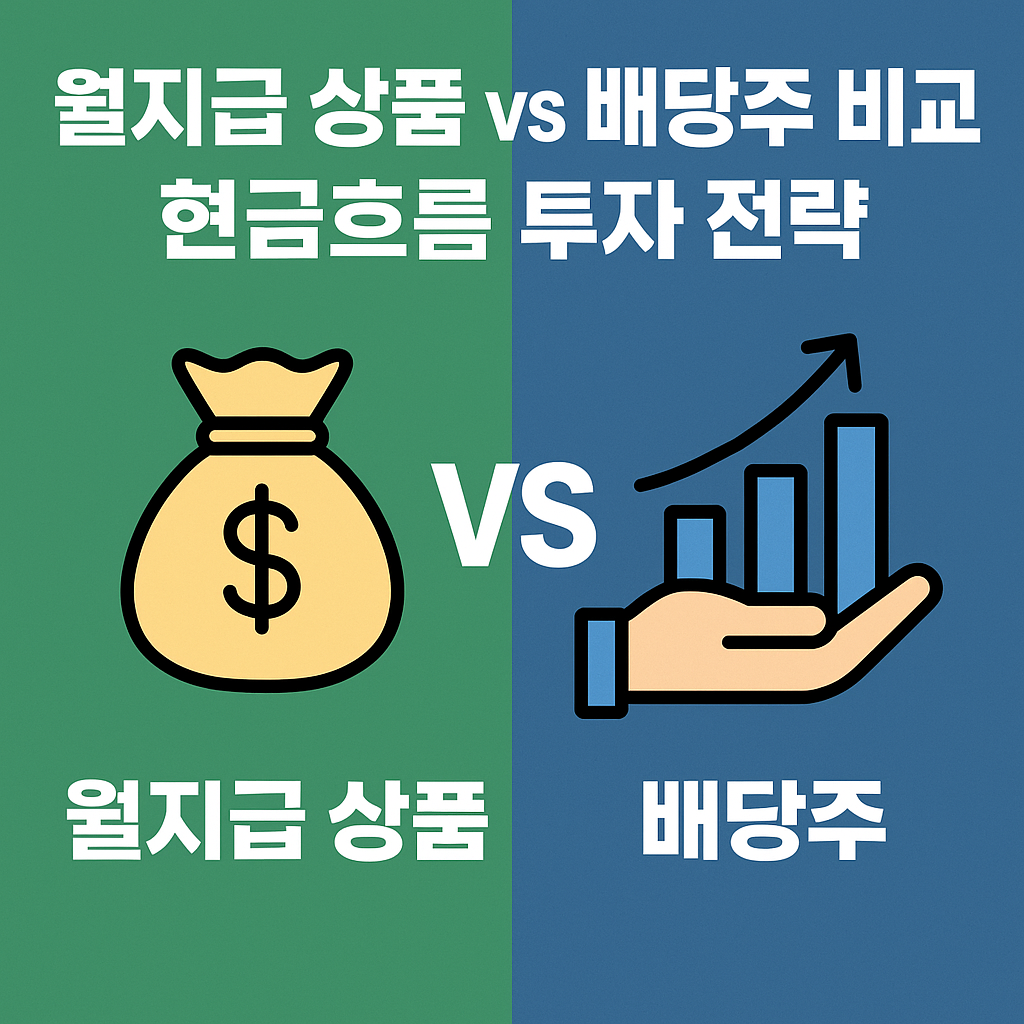 월지급 상품 vs 배당주 비교|현금흐름 투자 전략