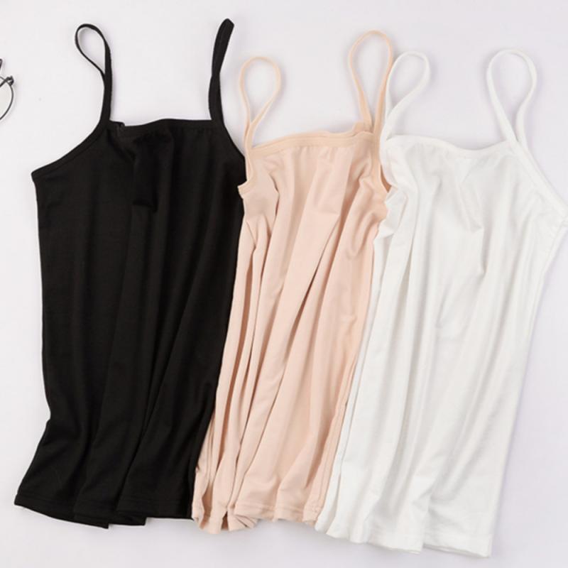 나시 민소매 나시티 슬리브리스 레이어드 이너 여자 여성끈 흰색 M L