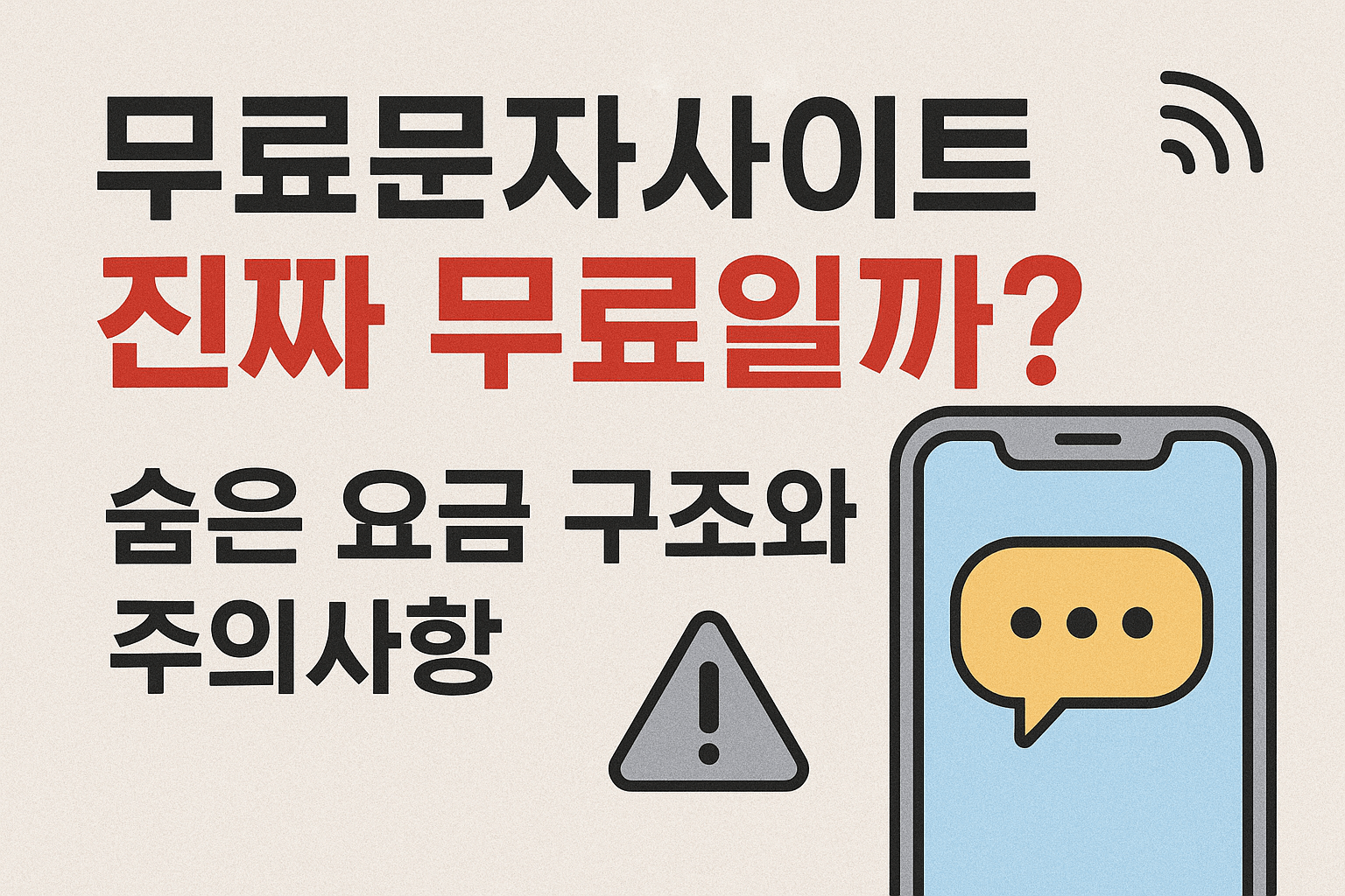 무료문자사이트 진짜 무료일까? 숨은 요금 구조와 주의사항